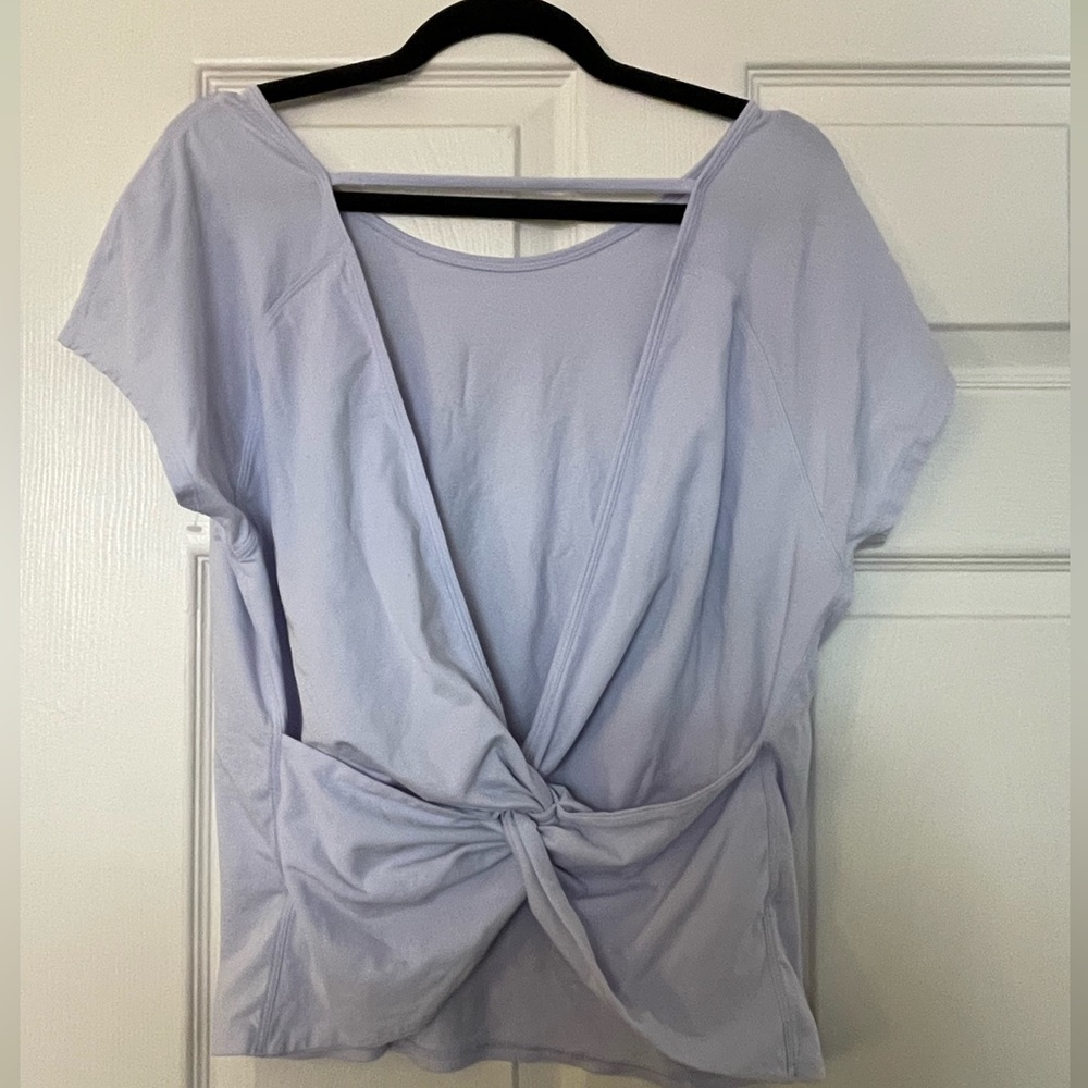 Lululemon Twist Back Tee- Serene Blue